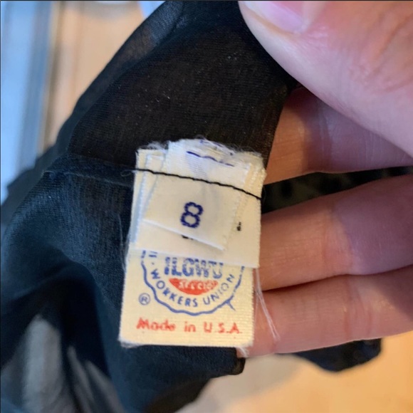 VINTAGE Saks Fifth Avenue Dress Size S Black - Picture 6 of 10